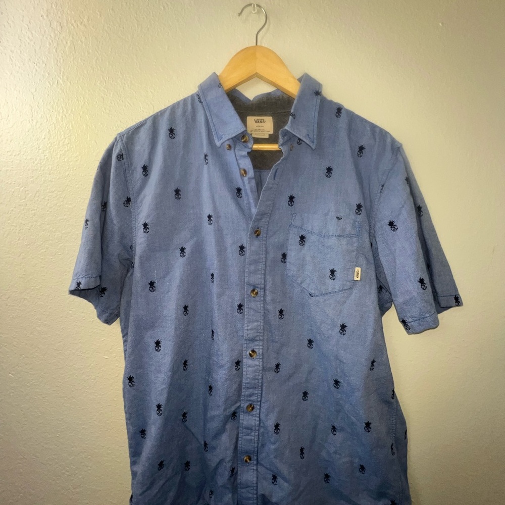 Vans Navy Pineapple Pattern Shirt - image 1
